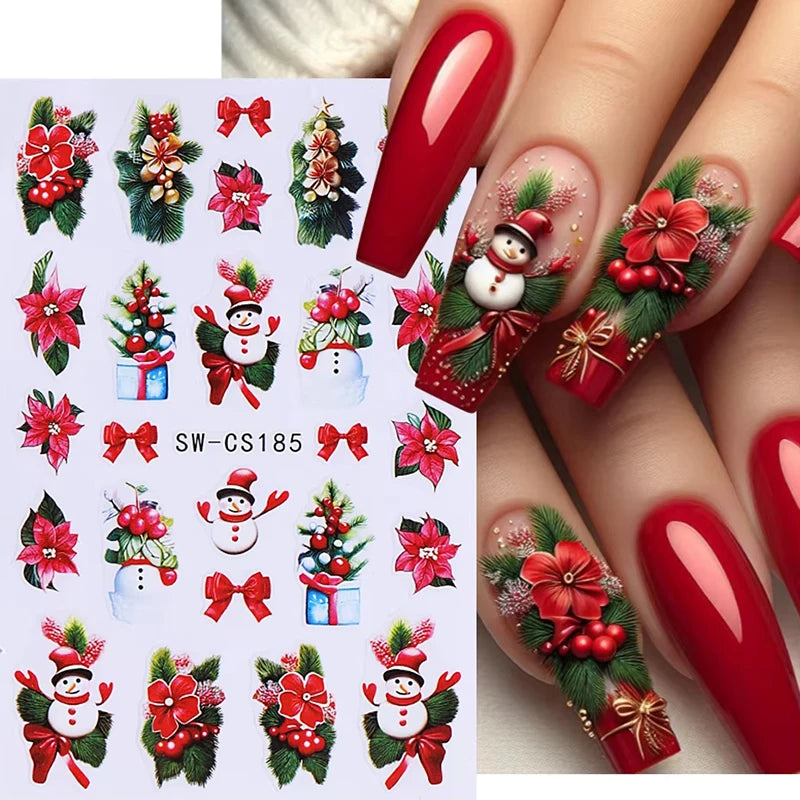 3D Christmas Cartoon Nail Art Stickers