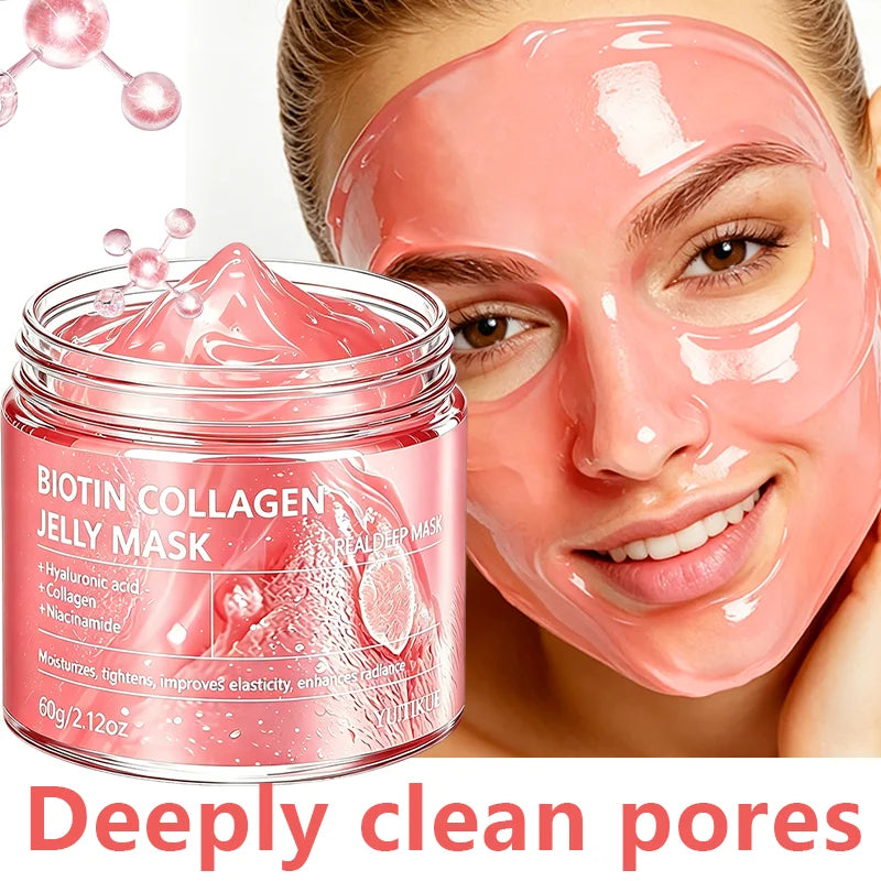 Biotin Collagen Jelly Mask Hydrating and Firming Facial Skin Care - 11
