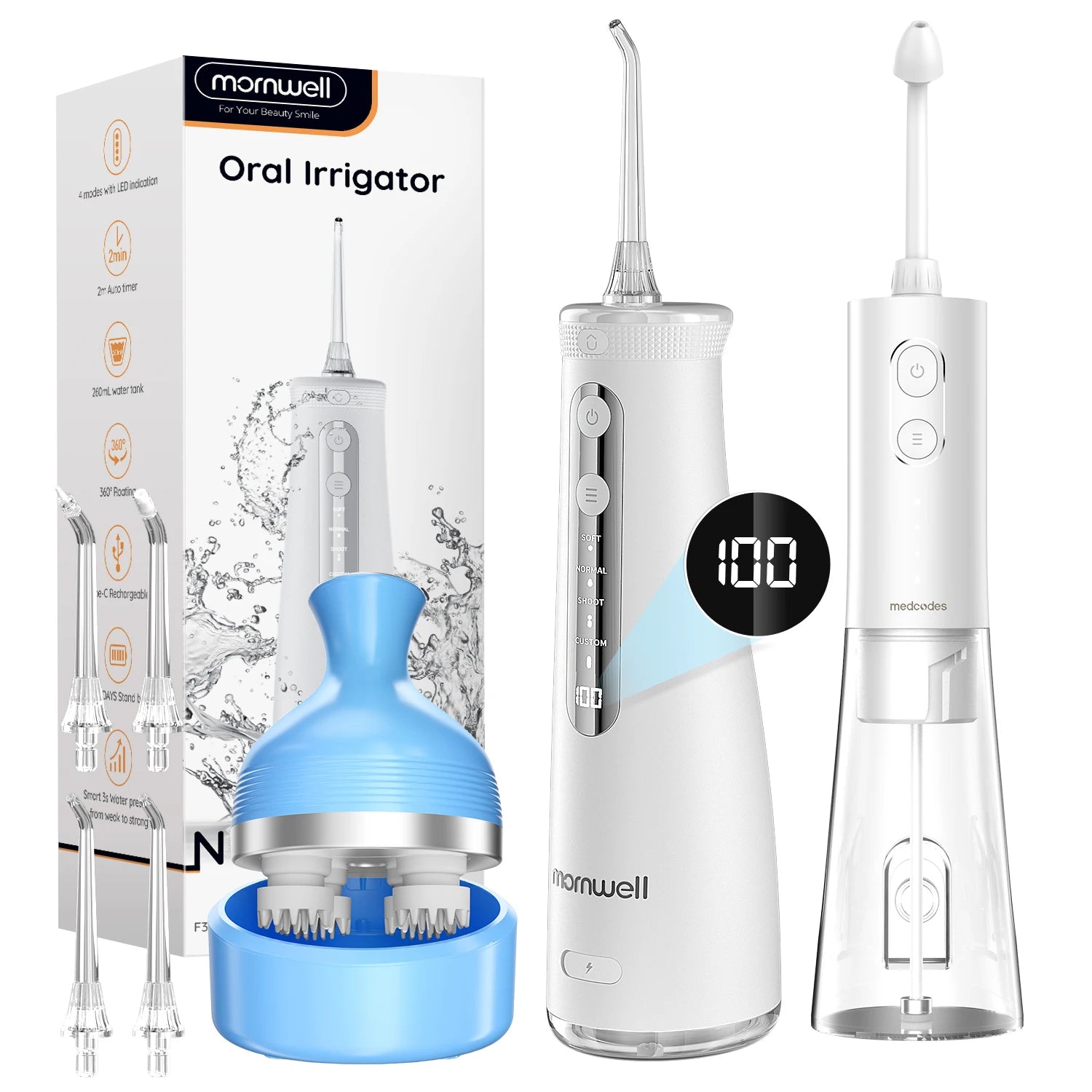 Portable Oral Irrigator and Electric Scalp Massager Set - 37