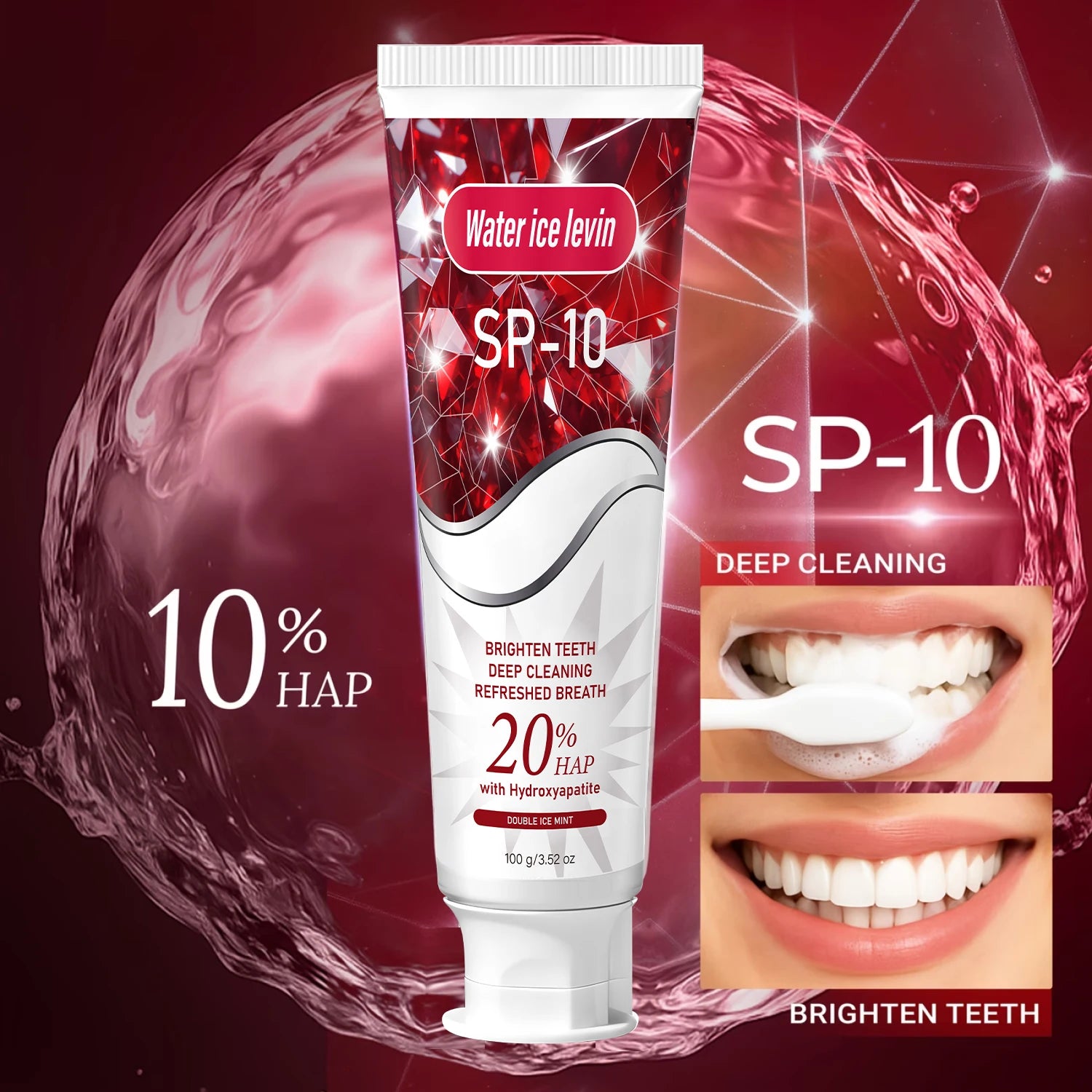 SP 10 Hydroxyapatite Teeth Whitening Toothpaste Deep Clean Mint - 3