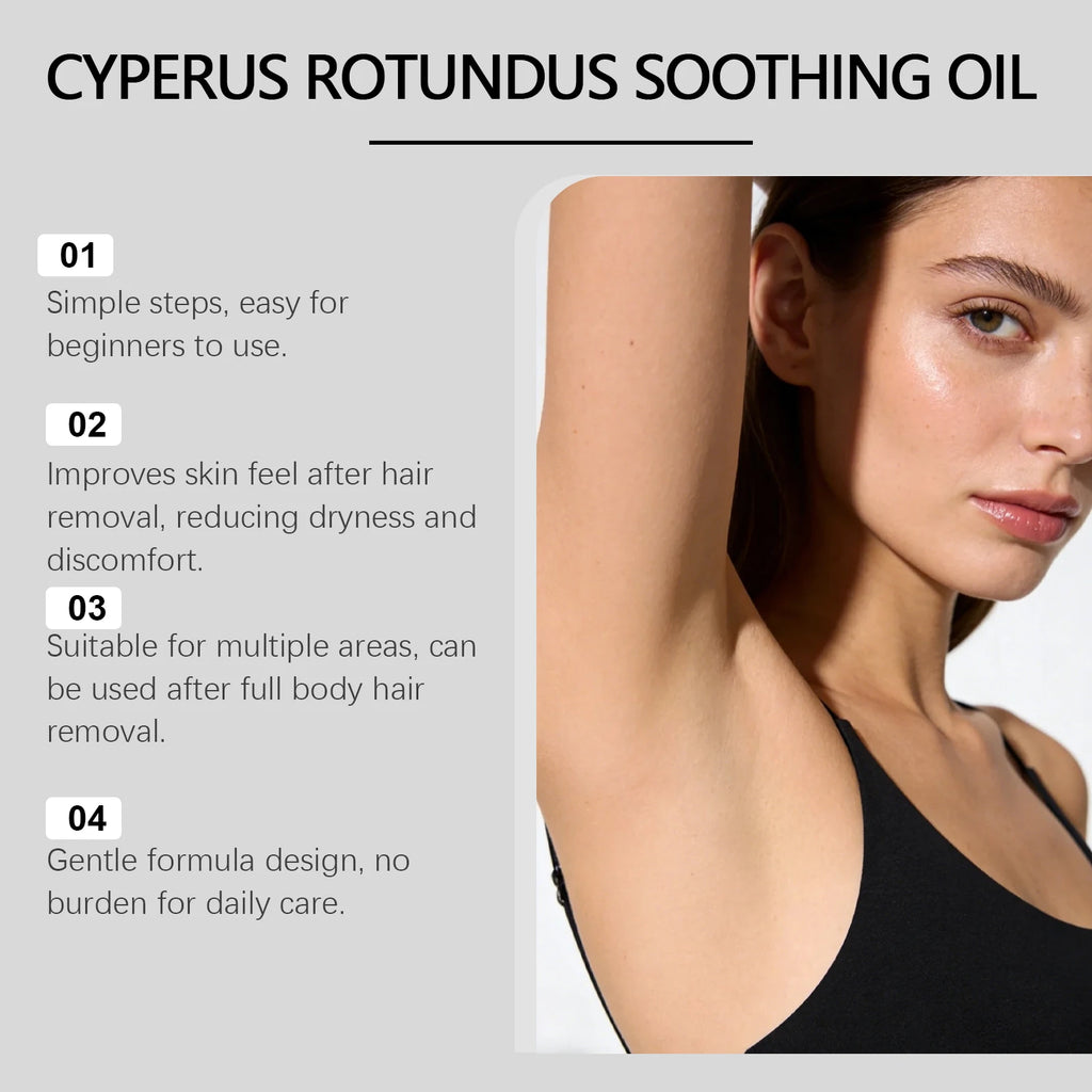 Herbal Cyperus Oil Hair Growth Inhibitor and Soothing Serum