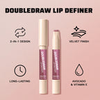 2-in-1 Lip Liner and Matte Lipstick for Long-Lasting Wear