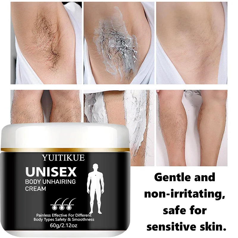 Unisex Body Hair Removal Cream 60g Painless Hair Remover