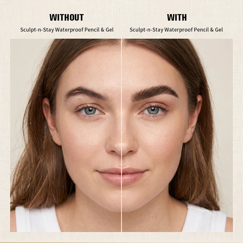 2-in-1 Waterproof Eyebrow Pencil and Sculpting Gel