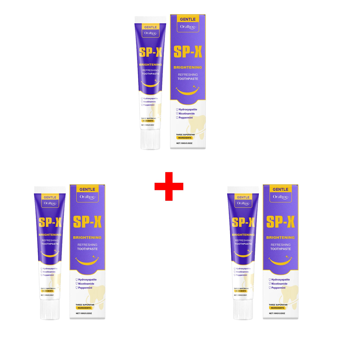 Brightening Toothpaste for Stain Removal and Fresh Breath