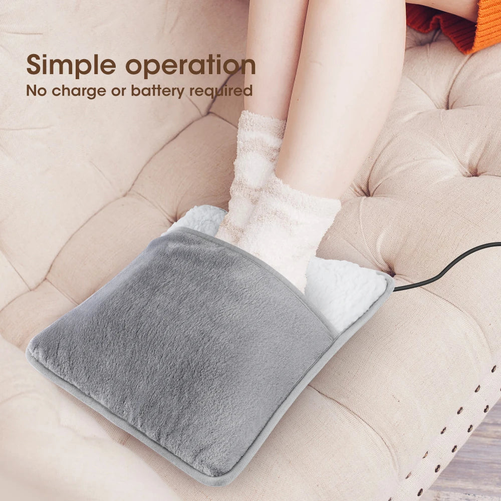 Electric Heated Foot Warmer with Adjustable Temperature and Timer