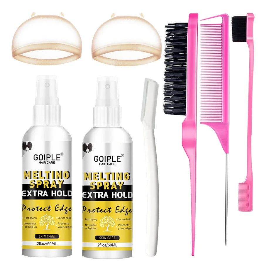 Goiple Wig Installation Kit Lace Glue Melting Spray and Edge Control - 25