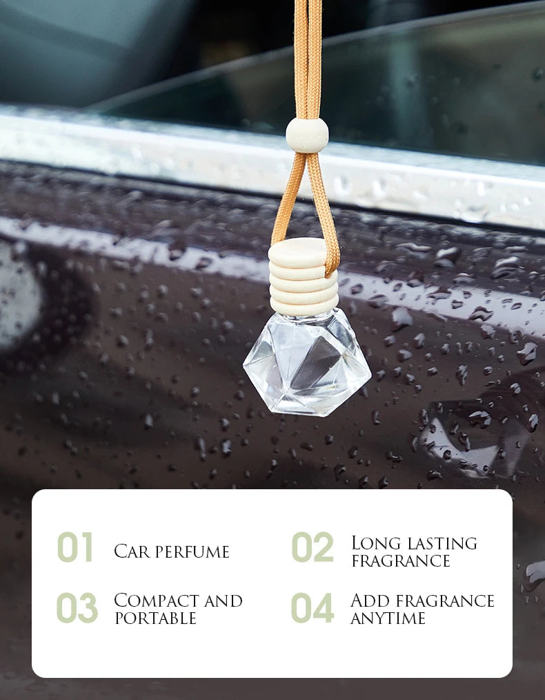 FORMBO Hanging Car Air Freshener Aromatherapy Diffuser Bottle - 13