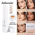 Dual-Ended Waterproof Foundation Stick with Built-in Brush