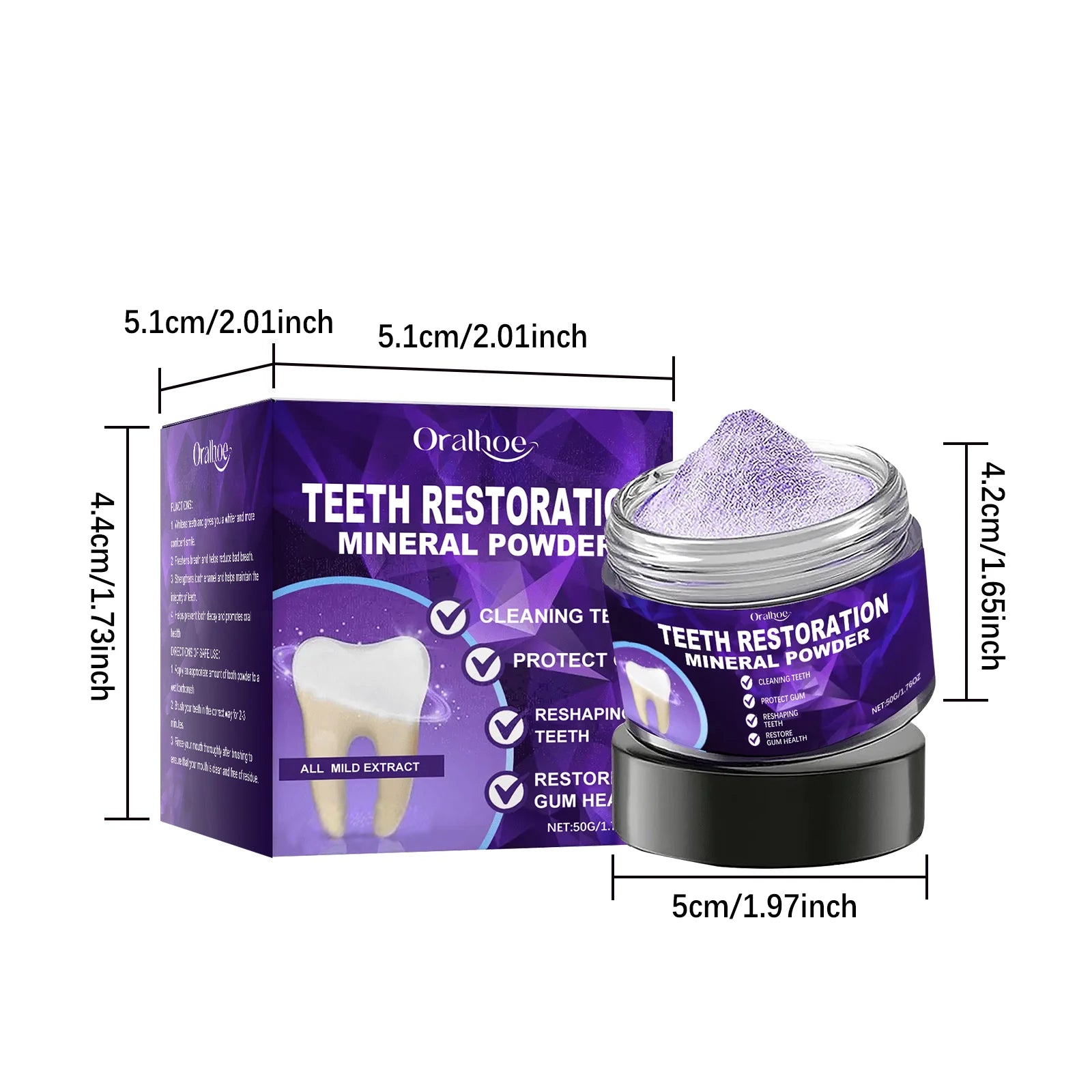 Teeth Whitening and Plaque Removal Cleaning Powder - 6