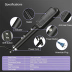 Professional Ceramic Hair Straightener Brush Fast Heating Styling Tool