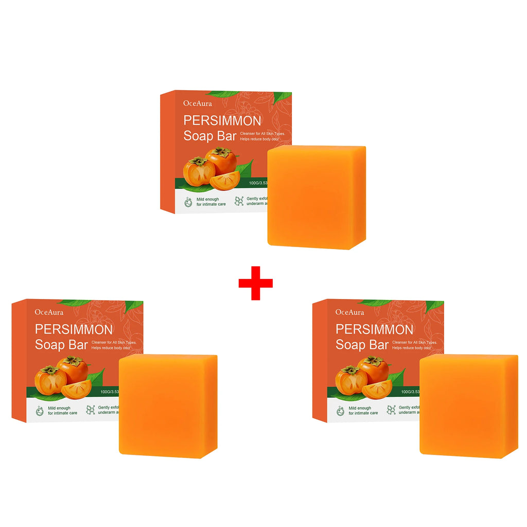 Persimmon Exfoliating Soap Bar for Odor Control and Body Cleansing