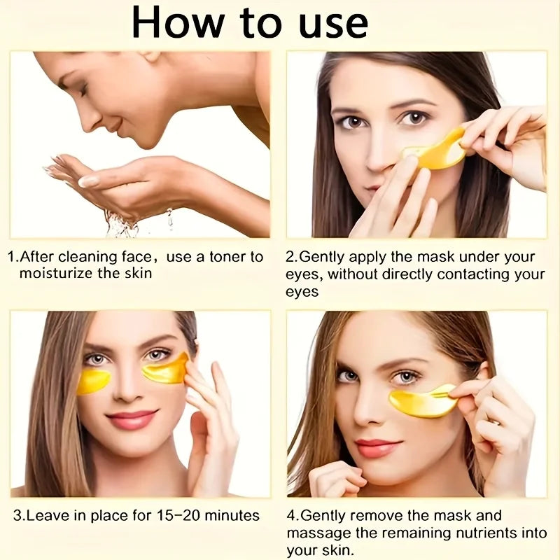 YUITIKUE PDRN Gold Eye Mask Anti Aging Dark Circle Remover Patches - 6