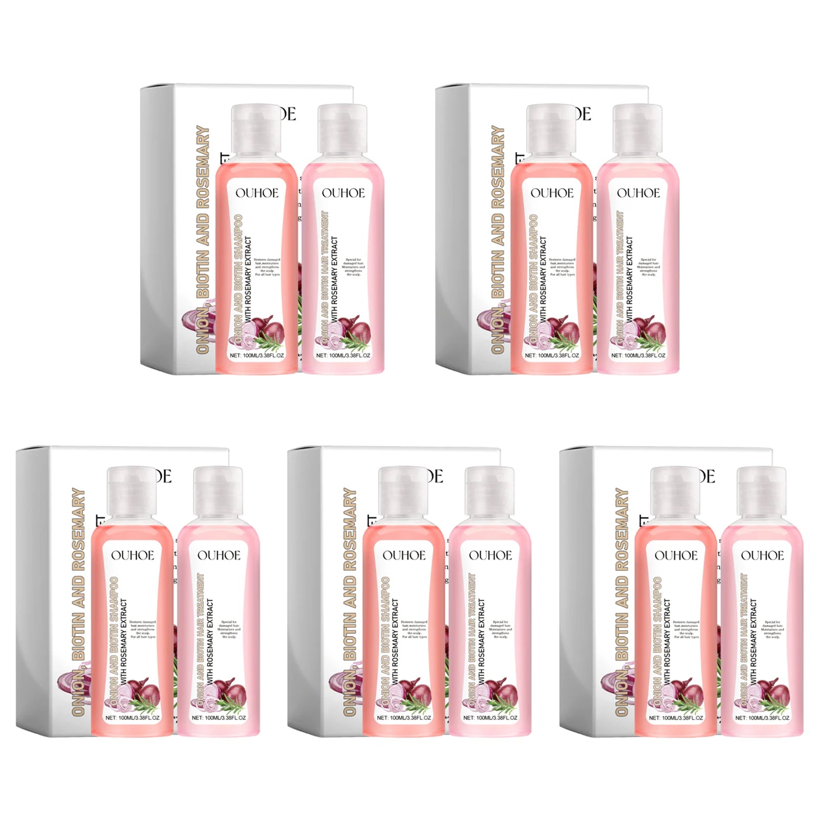 Biotin and Rosemary Onion Extract Hair Shampoo and Conditioner Set