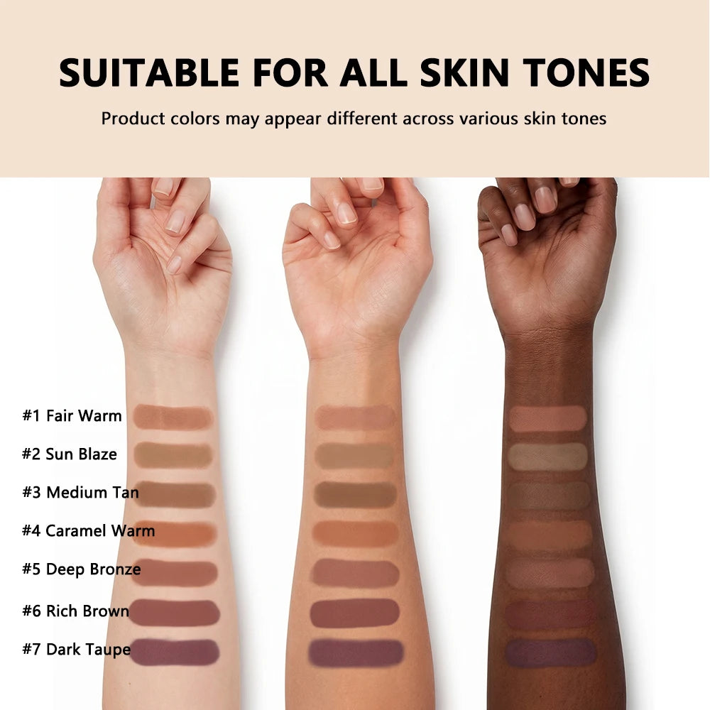 Soft Matte Bronzer Powder for Natural Face Contouring - 6
