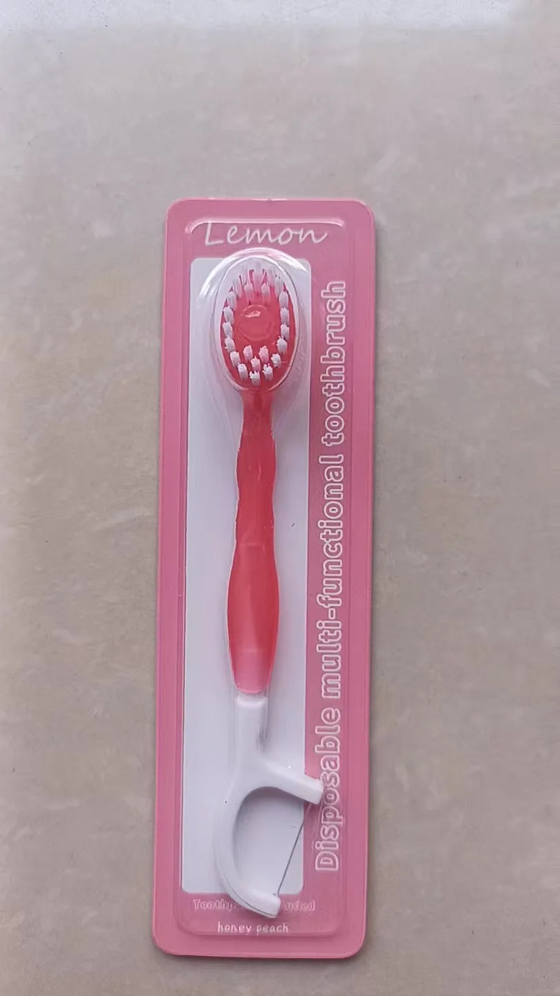 Portable Disposable Toothbrush with Toothpaste Beads Travel Dental Set - 9