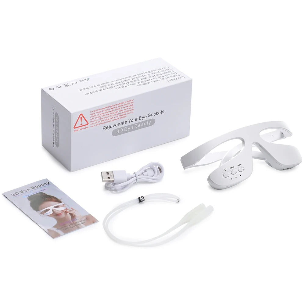 3D LED Red Light Therapy Eye Massager for Fatigue and Dark Circles