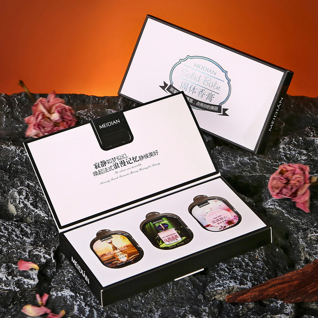 Meidian Solid Fragrance Balm Portable Long Lasting Perfume Set - 3