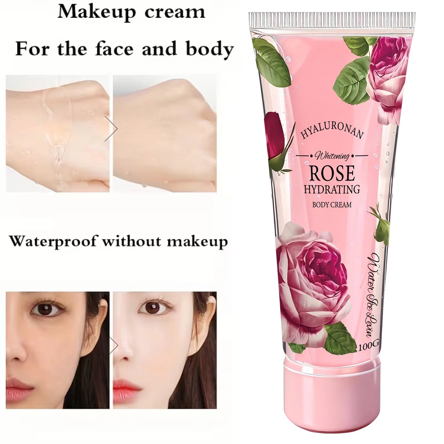 Water Ice Levin Rose Body Cream Hydrating Firming Moisturizer - 2