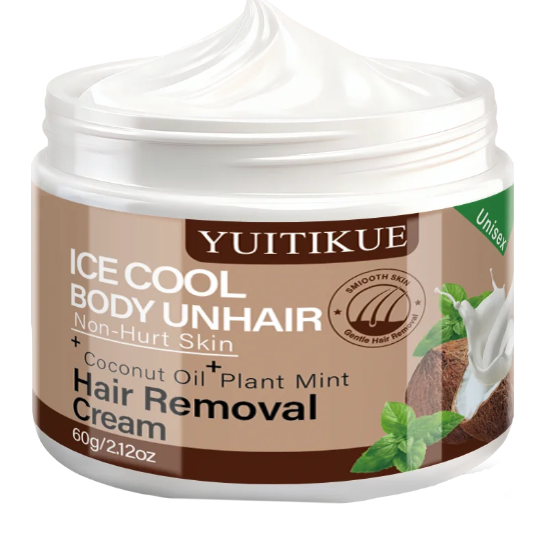 Ice Cool Body Hair Removal Cream 60g Coconut Oil and Mint