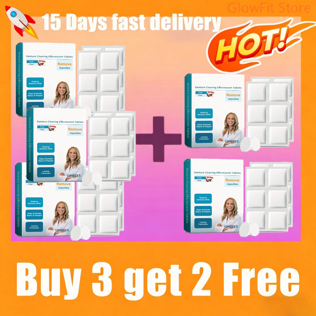 Effervescent Denture Cleaning Tablets for Deep Stain Removal