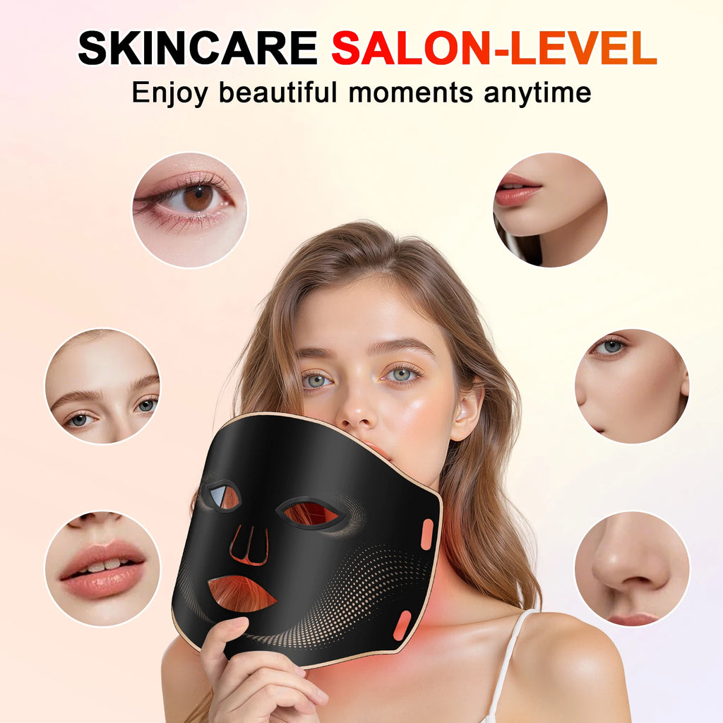 7-Color LED Silicone Facial Mask for Skin Rejuvenation