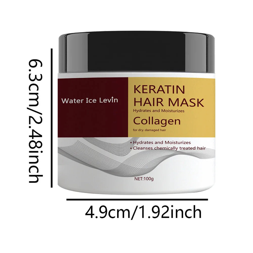 Collagen and Keratin Hair Mask for Deep Hydration and Repair 100g - 3