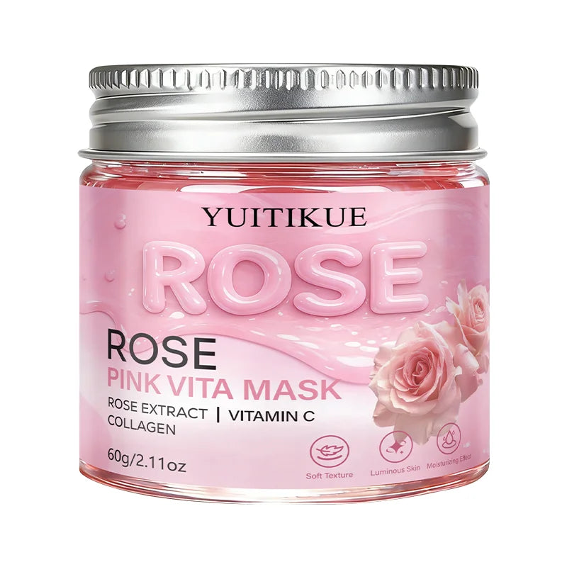 YUITIKUE Rose Pink Vita Peel Off Face Mask Moisturizing Collagen Treatment - 7