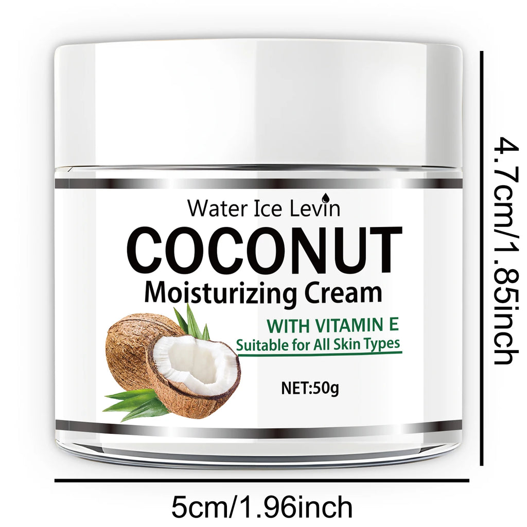 Coconut Oil Moisturizing Cream Vitamin E Facial Skin Hydrating Lotion