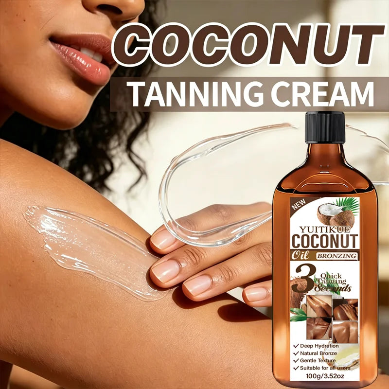 Coconut Bronzing Tanning Oil for Face and Body 100g