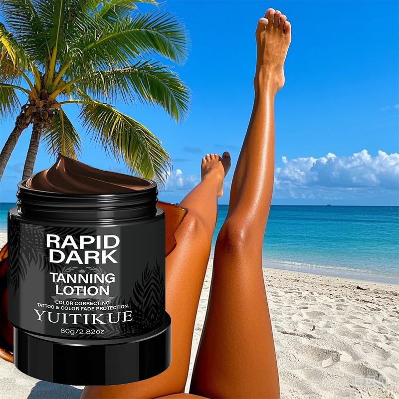YUITIKUE Rapid Dark Tanning Lotion Bronzer and Tattoo Color Protector