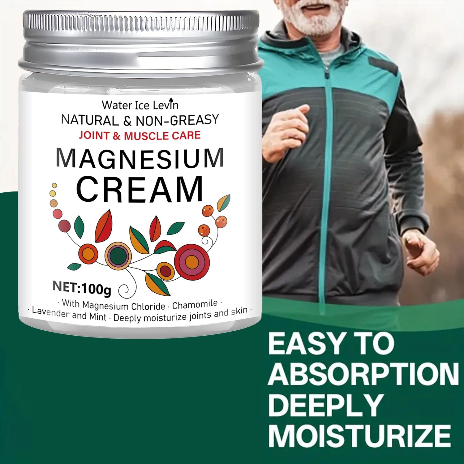 Magnesium Cream for Joint and Muscle Relief with Lavender and Chamomile - 3