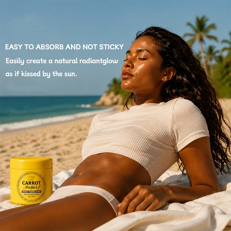 YUITIKUE Carrot Self Tanning Cream Natural Bronzing Body Lotion