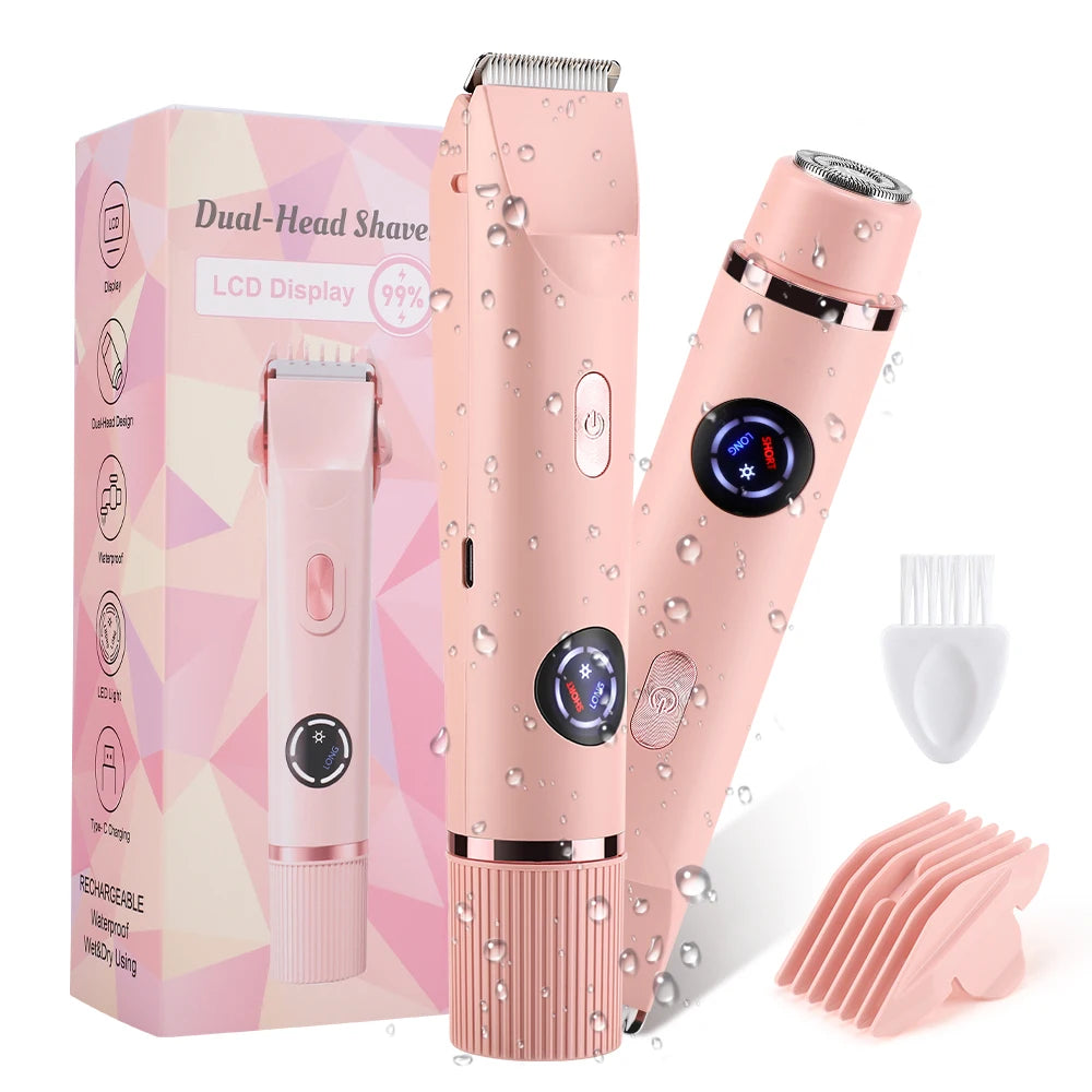 Waterproof Dual-Head Electric Body Shaver for Women - 7