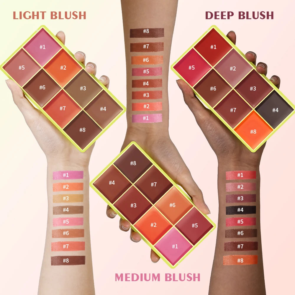 8-Color Cream Highlighter and Contouring Palette