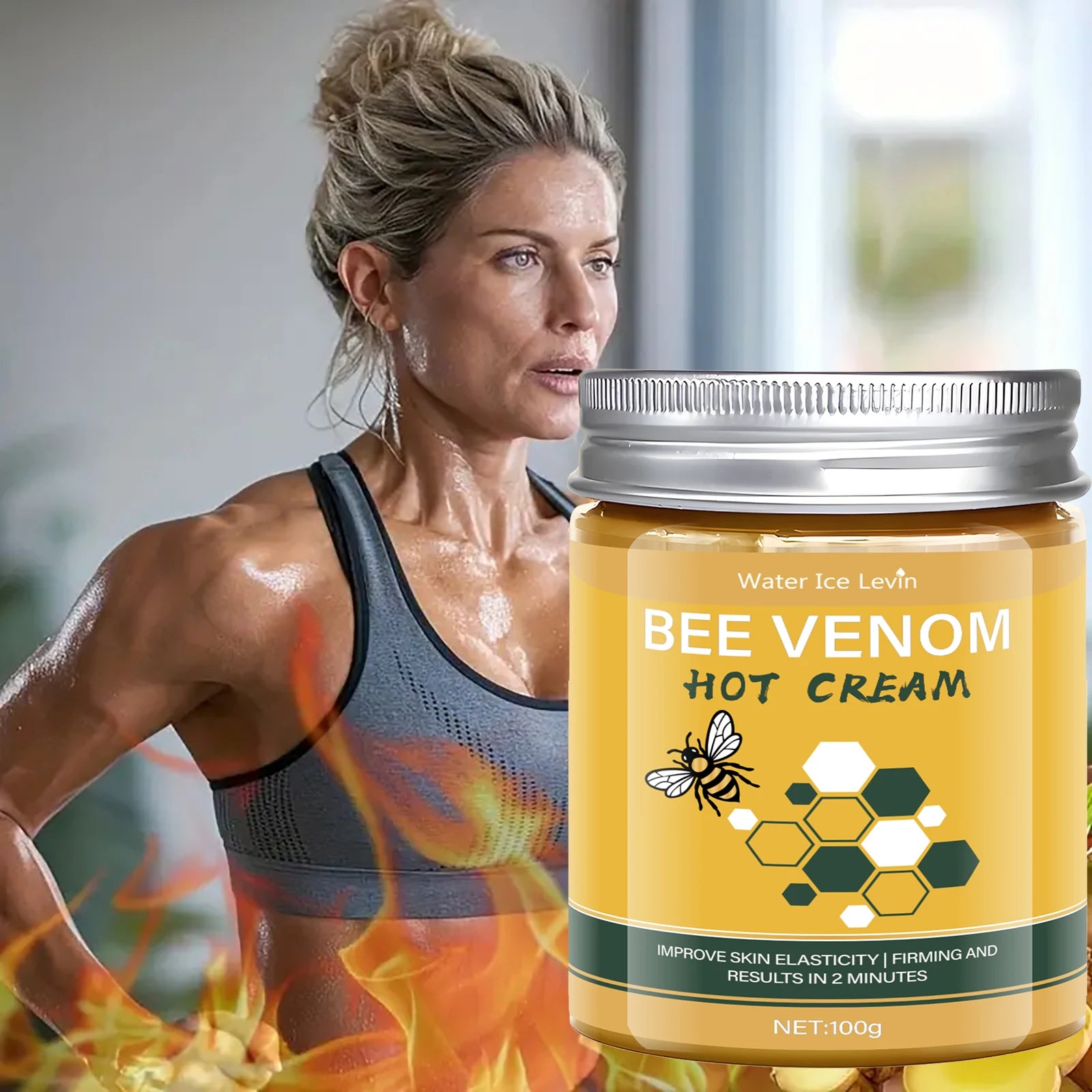 Bee Venom Hot Cream Firming Body Lotion Anti Aging Skin Tightening 300g - 2