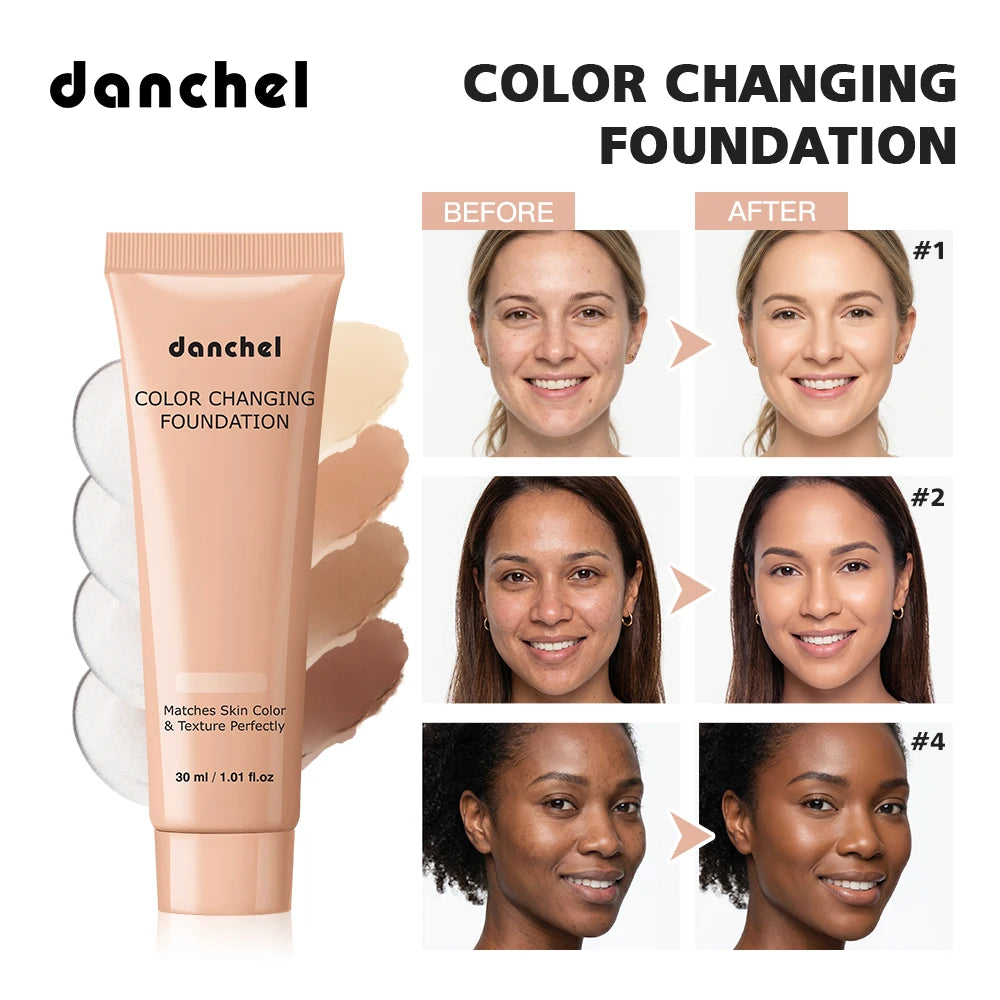 Color-Changing Liquid Foundation for Flawless Skin Tone - 1