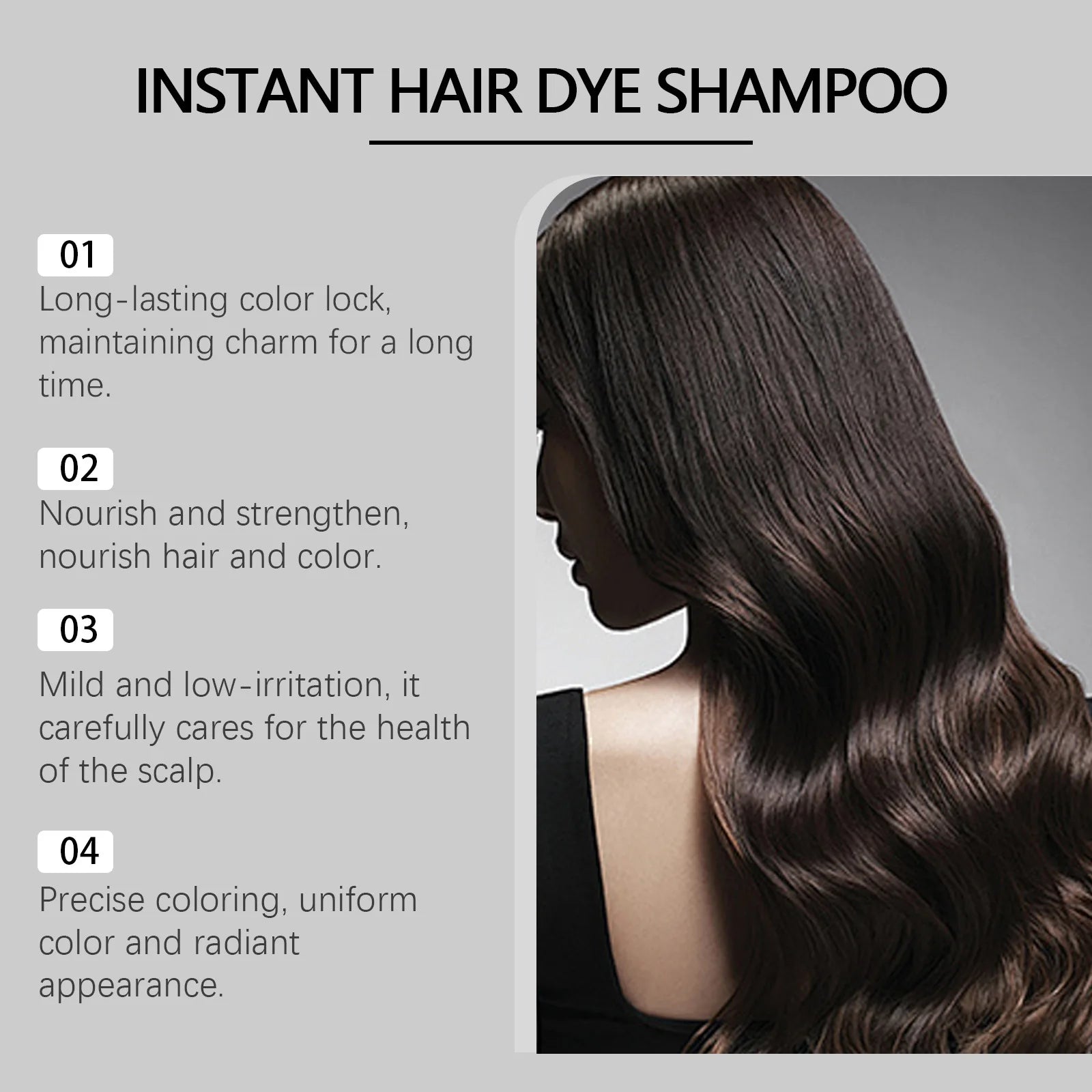 Polygonum Multiflorum 200ml Hair Dye Shampoo