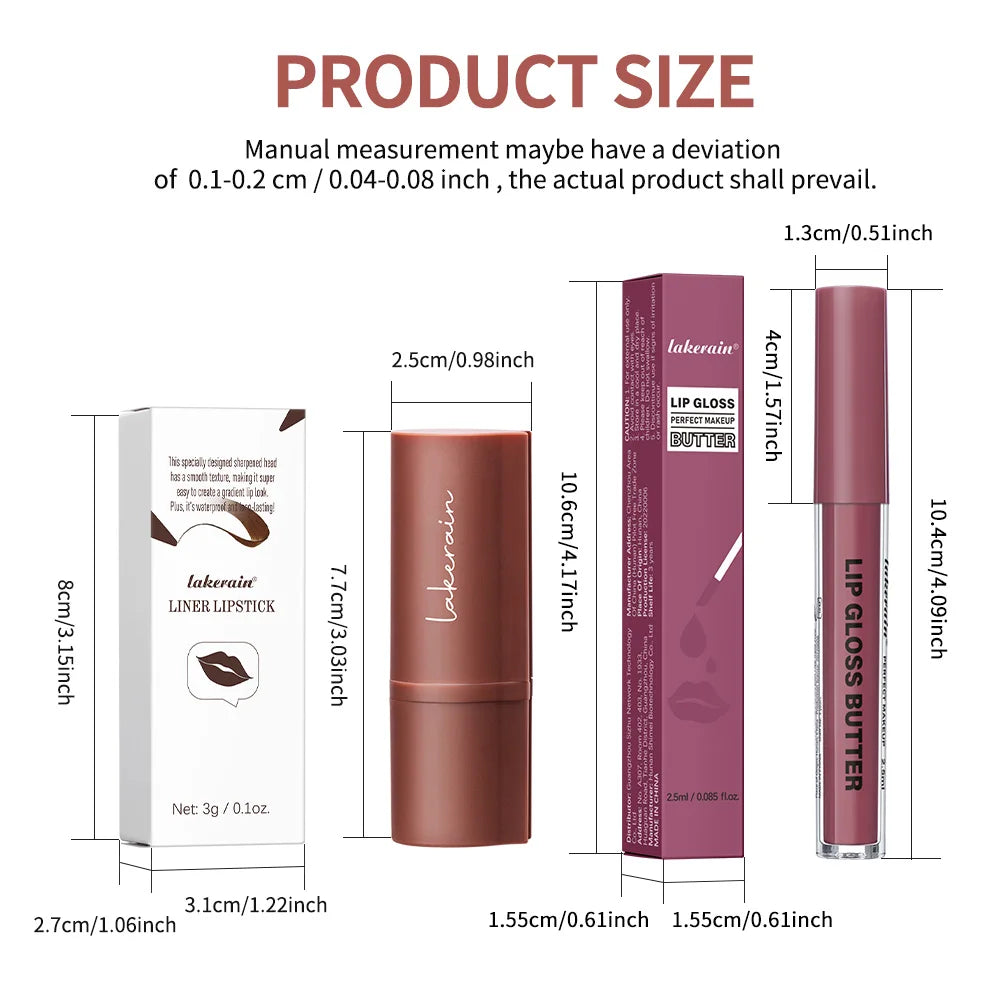 Hydrating Lip Liner and Gloss Makeup Set