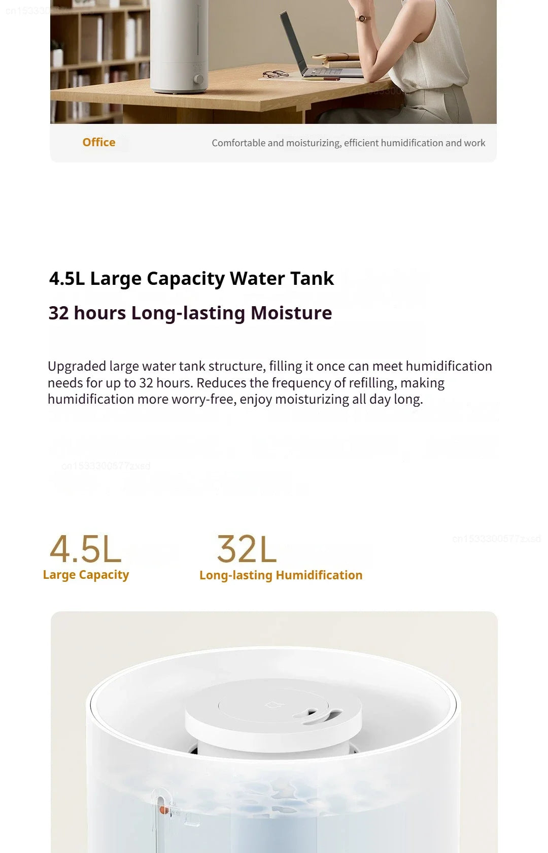 Mijia Humidifier 3 4.5L Mist Maker Air Purifier for Home - 14