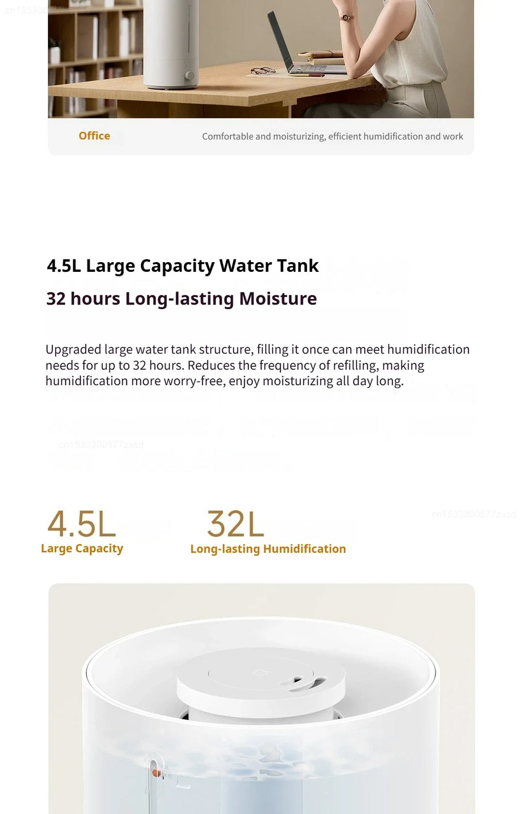Mijia Humidifier 3 4.5L Mist Maker Air Purifier for Home