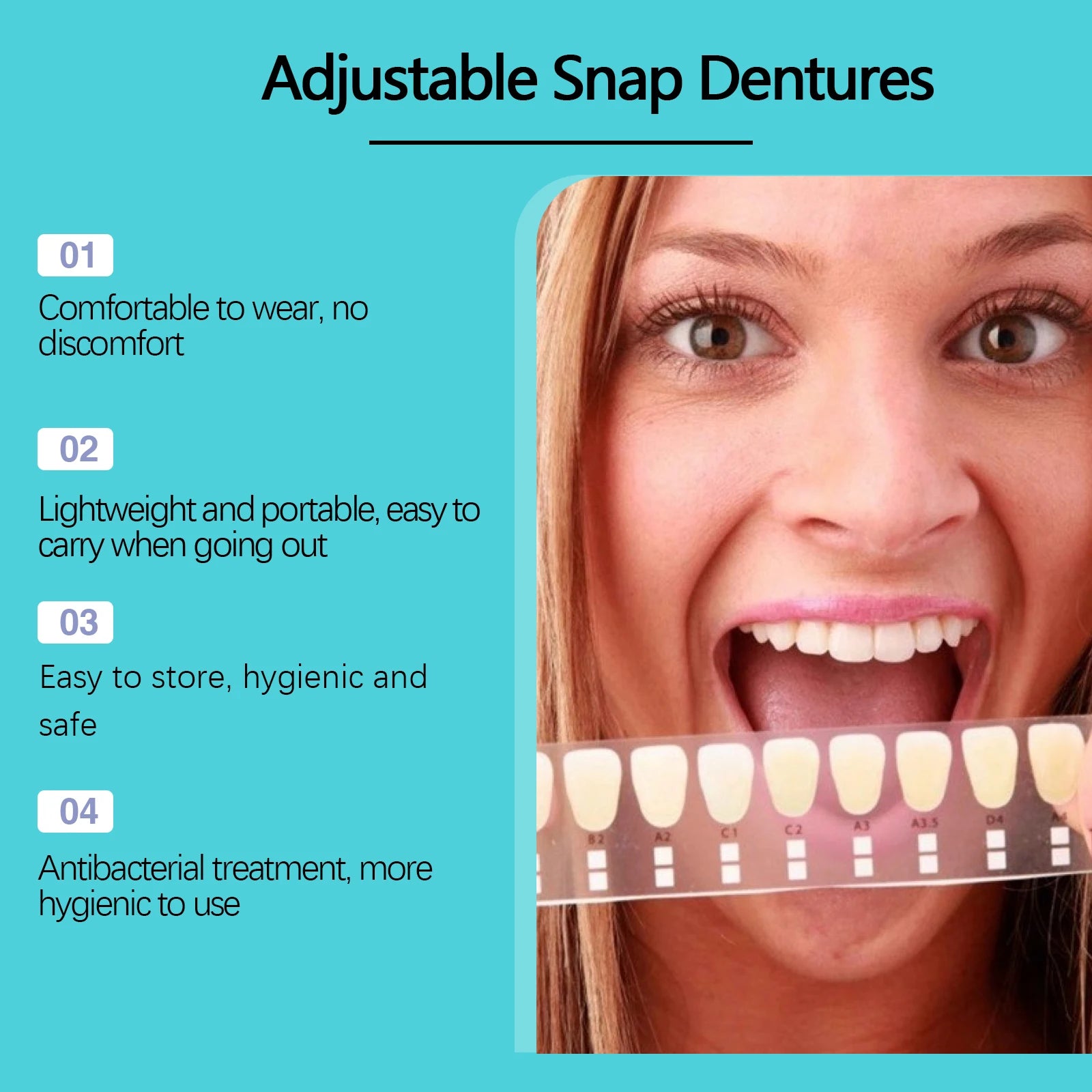 Adjustable Snap-On Dentures for Instant Smile Repair - 10