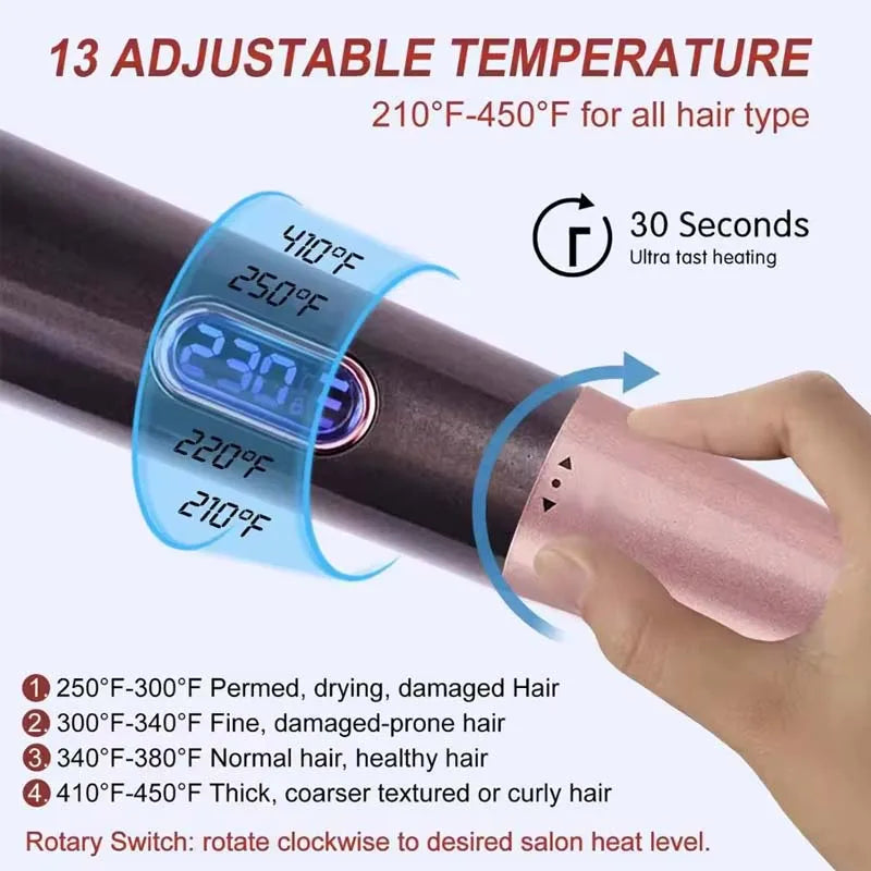 2-in-1 Twisted Hair Straightener and Curling Iron Ceramic Styler