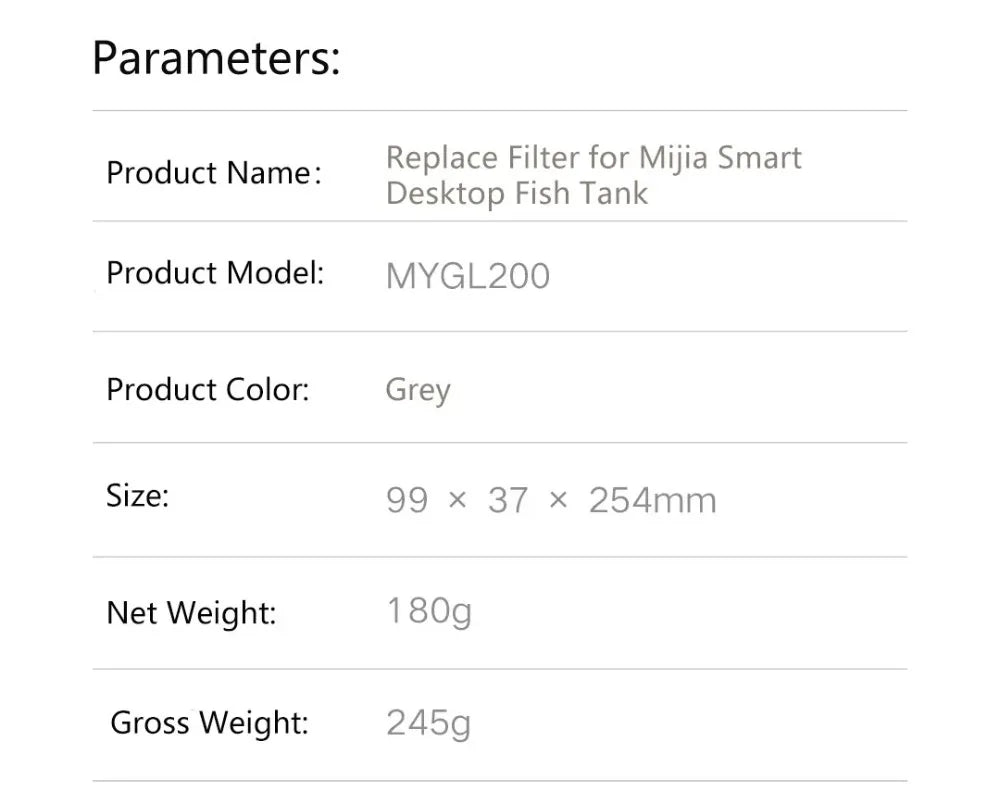 Original Replacement Filter for Mijia Smart Desktop Fish Tank