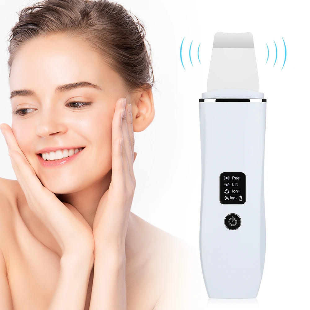 Ultrasonic Facial Skin Scrubber for Deep Pore Cleaning and Lifting - 1