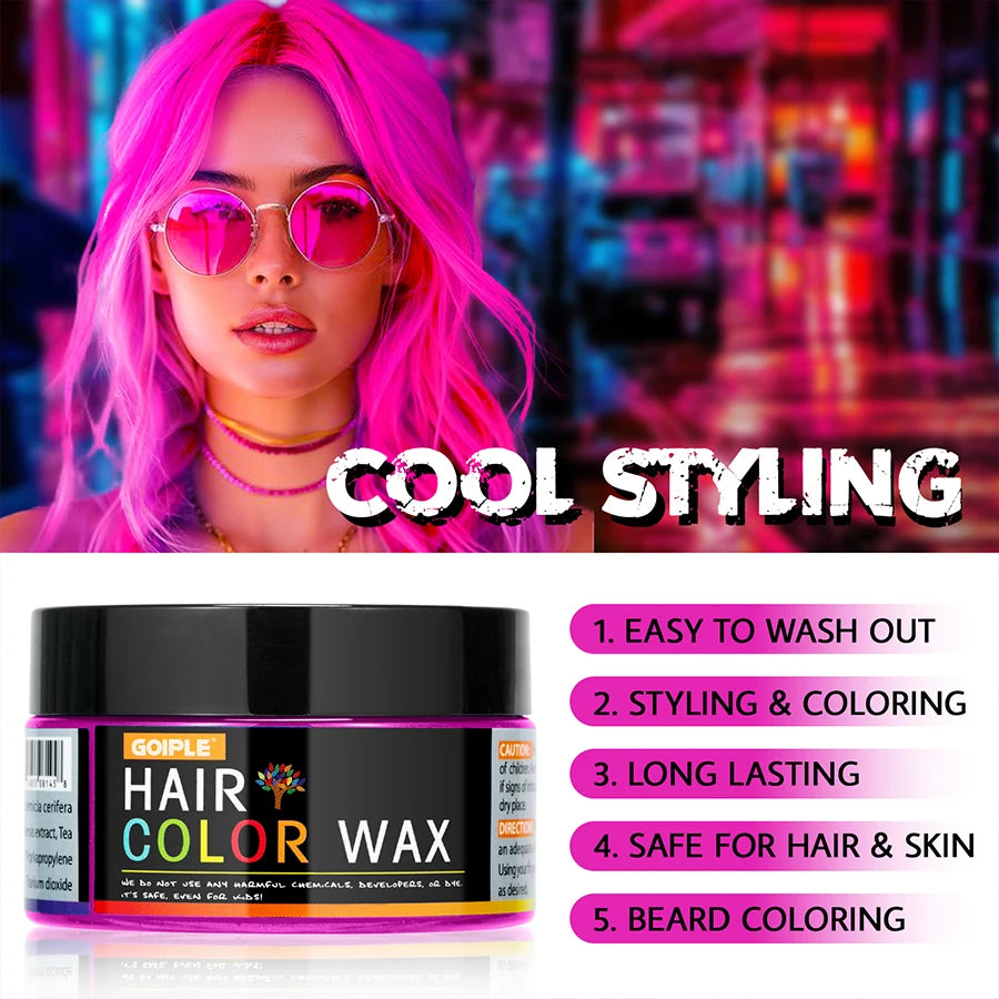 Temporary Hair Color Styling Wax for Hair and Beard 40g - 7