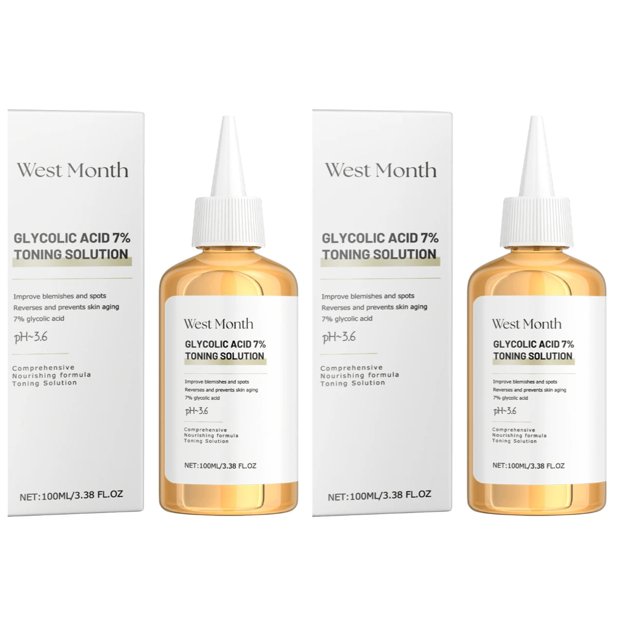West Month Glycolic Acid 7 Percent Toning Solution Exfoliating Toner