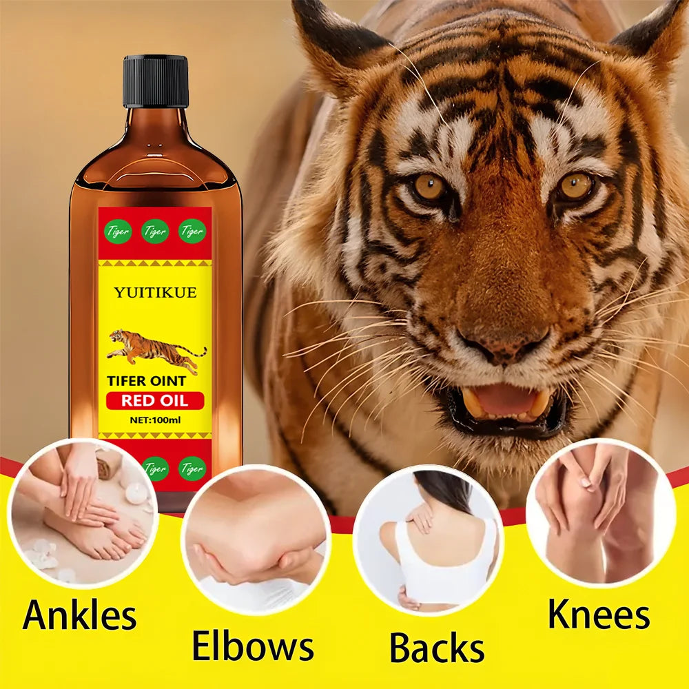 YUITIKUE Tiger Red Oil 100ml Muscle and Joint Massage Relief - 6