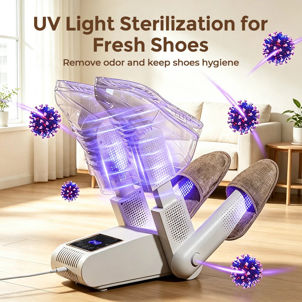 Foldable Electric Shoe and Boot Dryer with Timer - 3