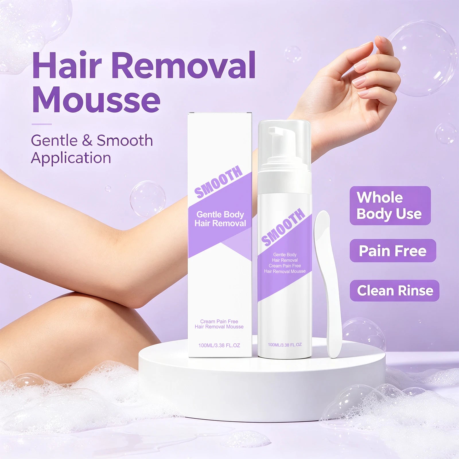 Painless Hair Removal Foam Mousse for Smooth Skin - 5